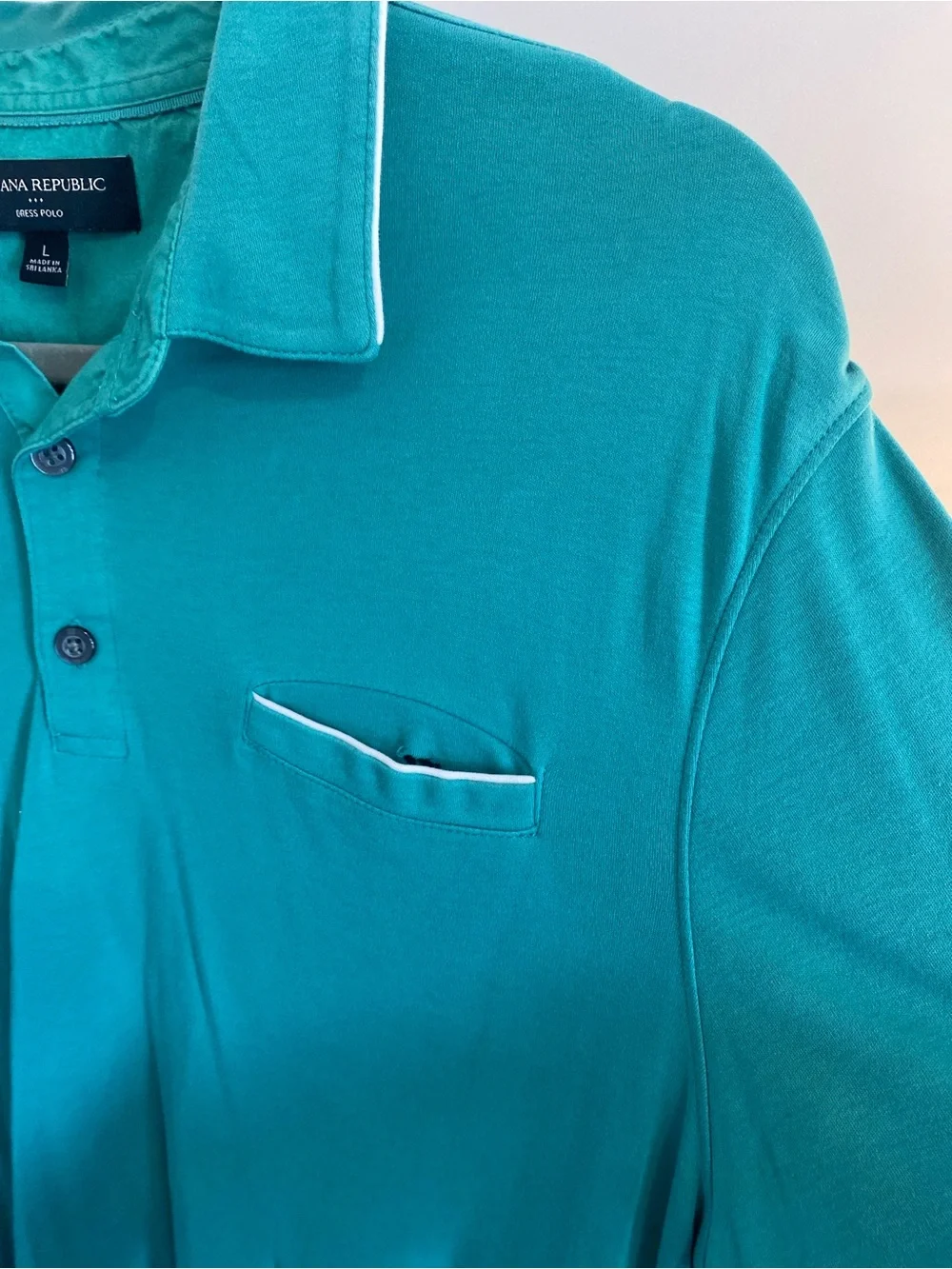 Banana Republic Green Dress Polo Men’s Large